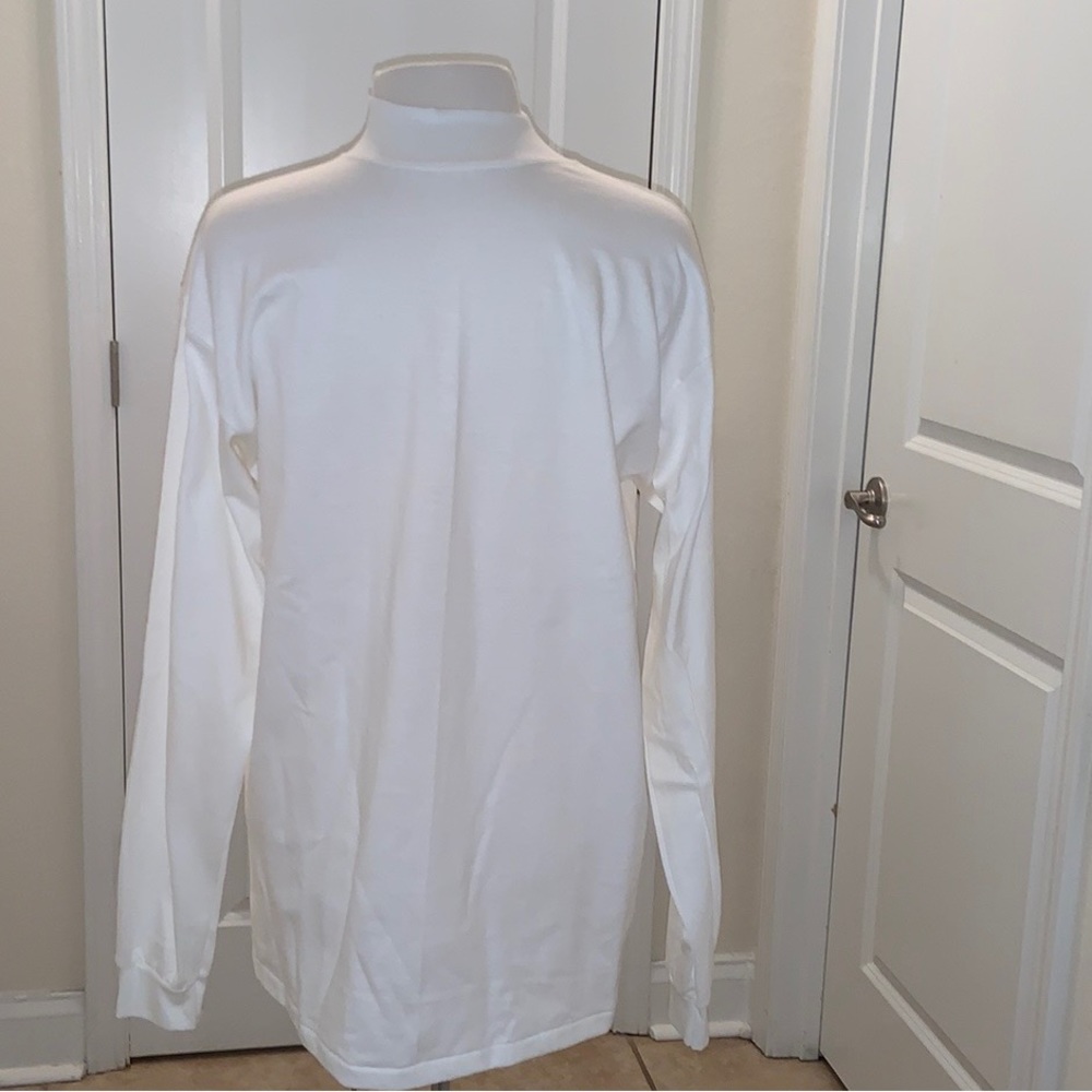Vintage Cal Cru white blank long sleeve crew neck T-shirt size XXLarge NEW